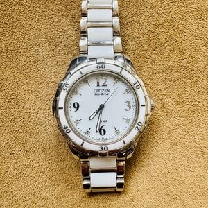 Citizen Eco-Drive Silver and White Watch